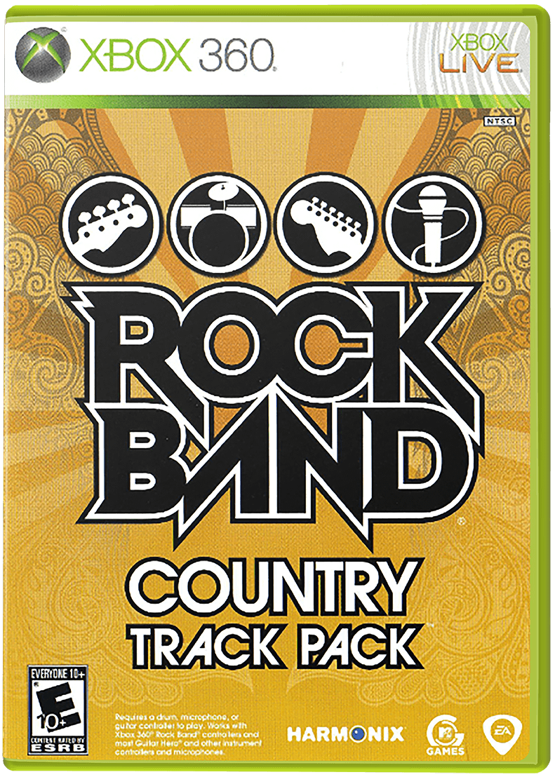Rock Band Country Track Pack box art for Xbox 360